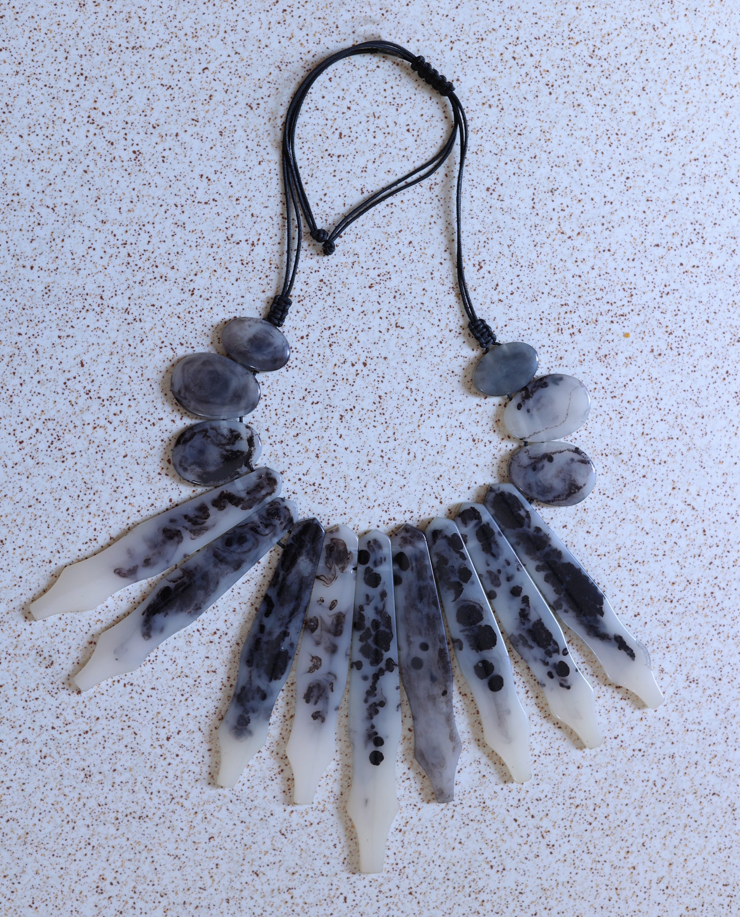 Black Wax Cord Necklace