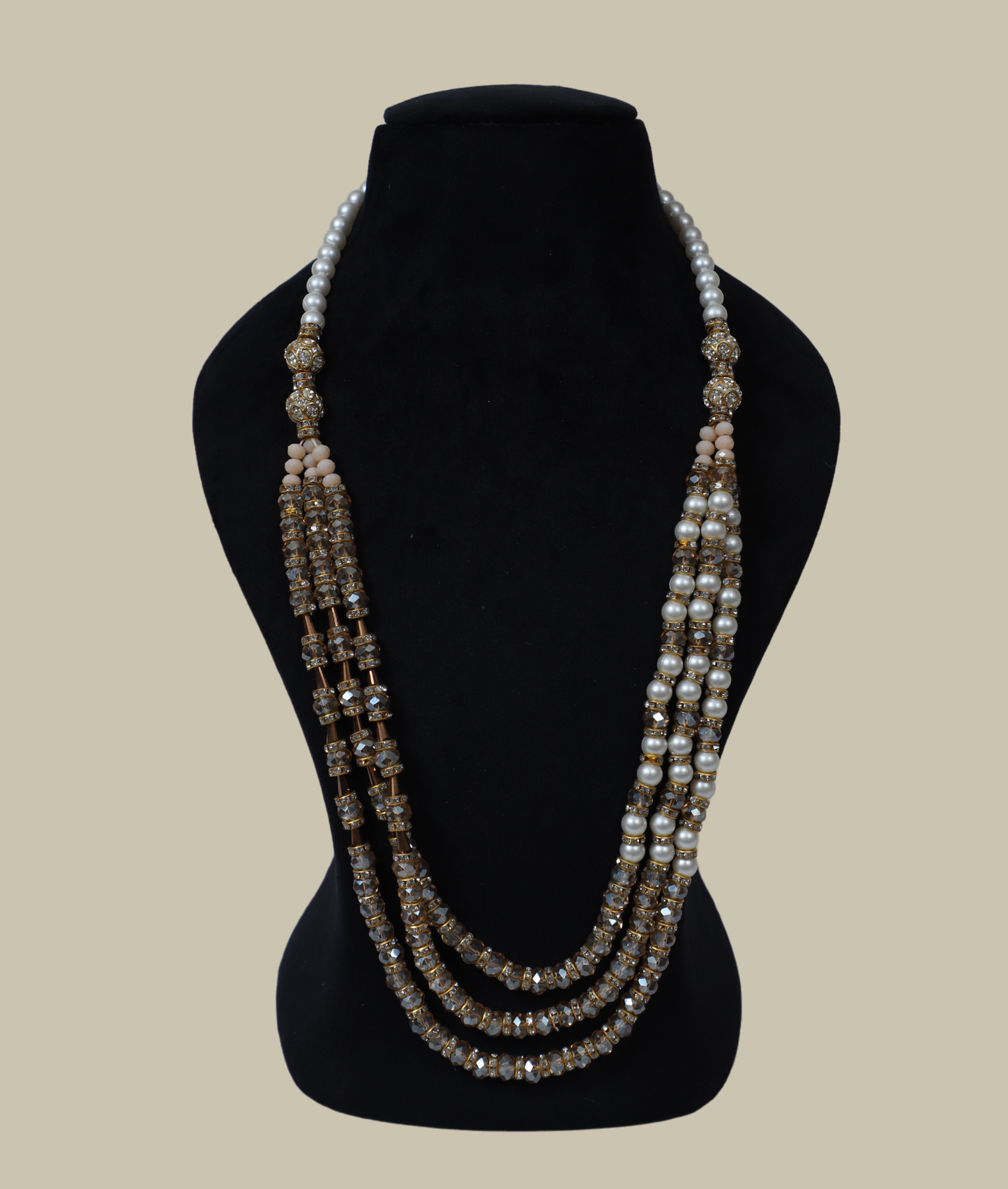 Glass And Pearl Necklace