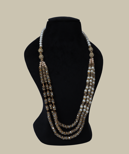 Glass And Pearl Necklace