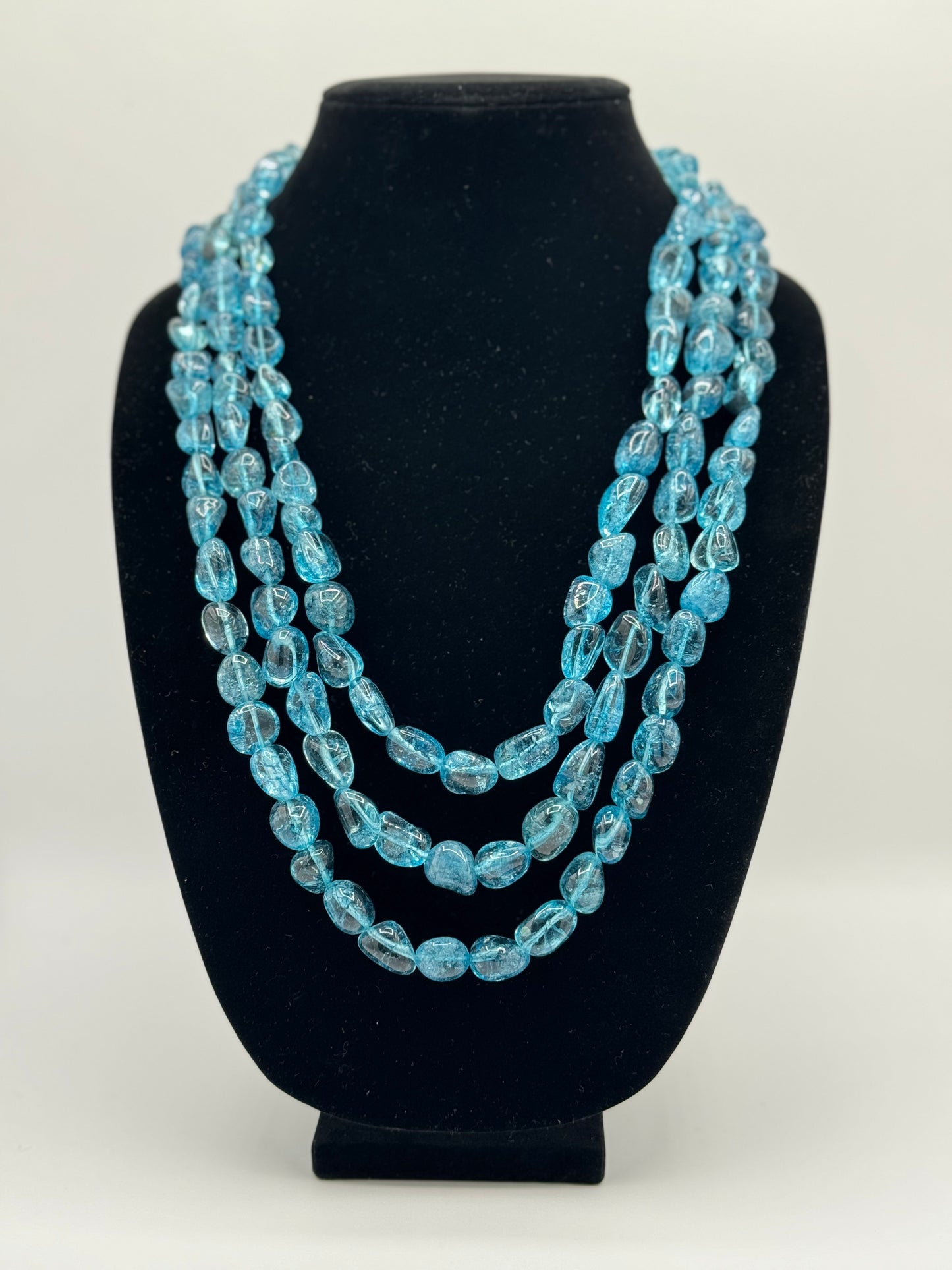 Sky Blue Tourmaline Mala