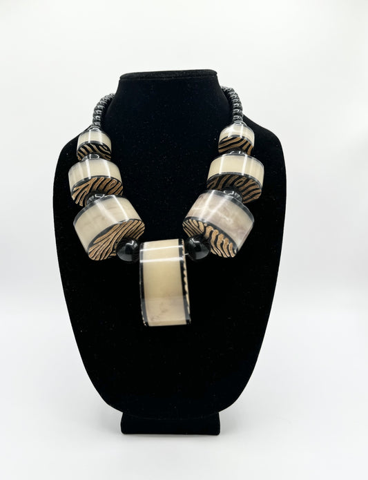 Horn Resin Bead Necklace
