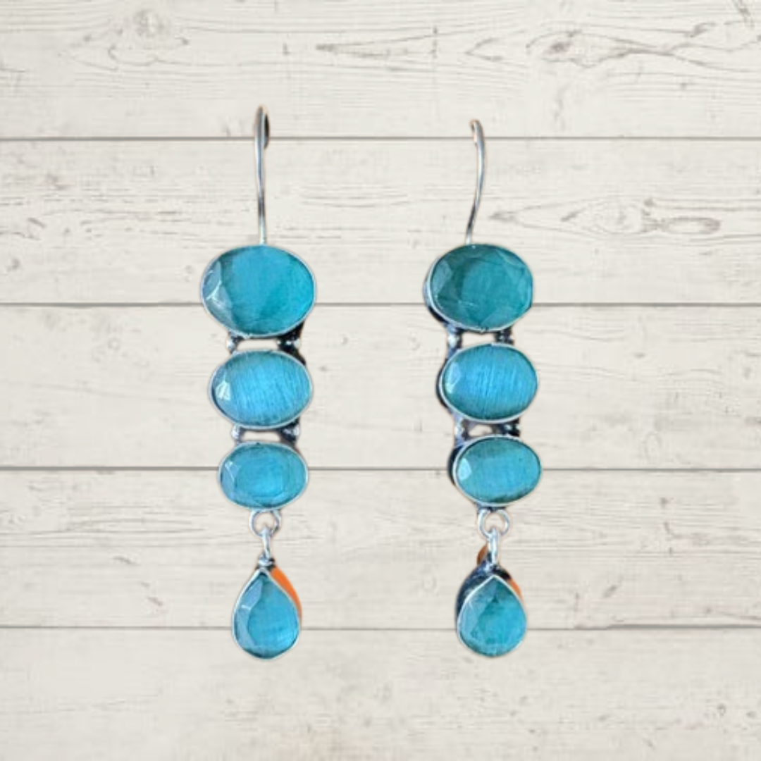 Monalisa Oxidised German Silver earring