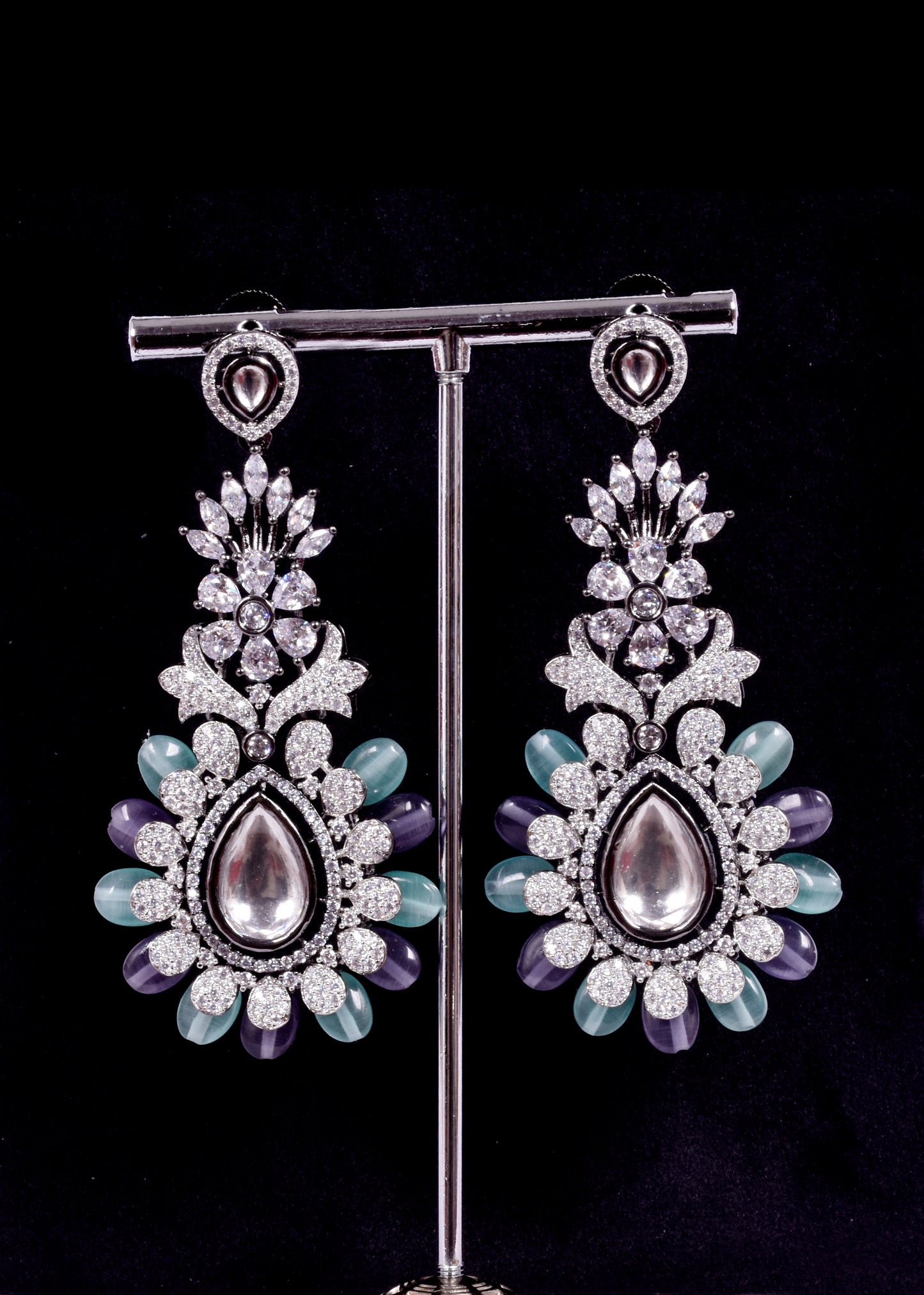 Zircon and Semi Precious Earrings