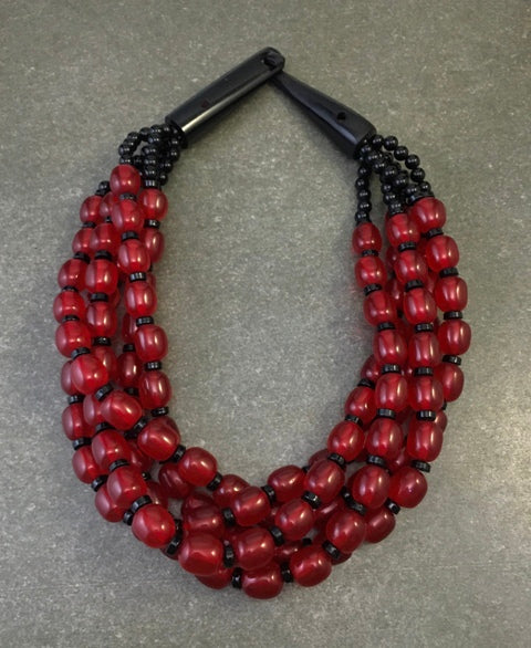 Maroon Resin Necklace
