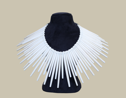 Bone Pipe Leather Necklace