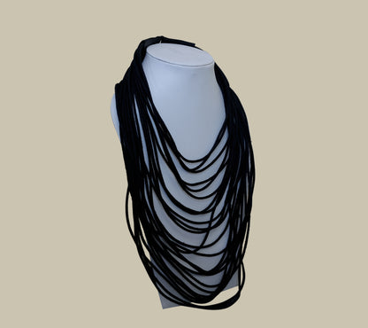 Black Leather Cord Necklace