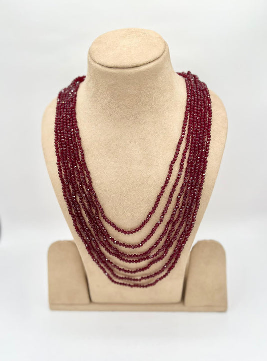 7 - Layered Glass Beads Necklace