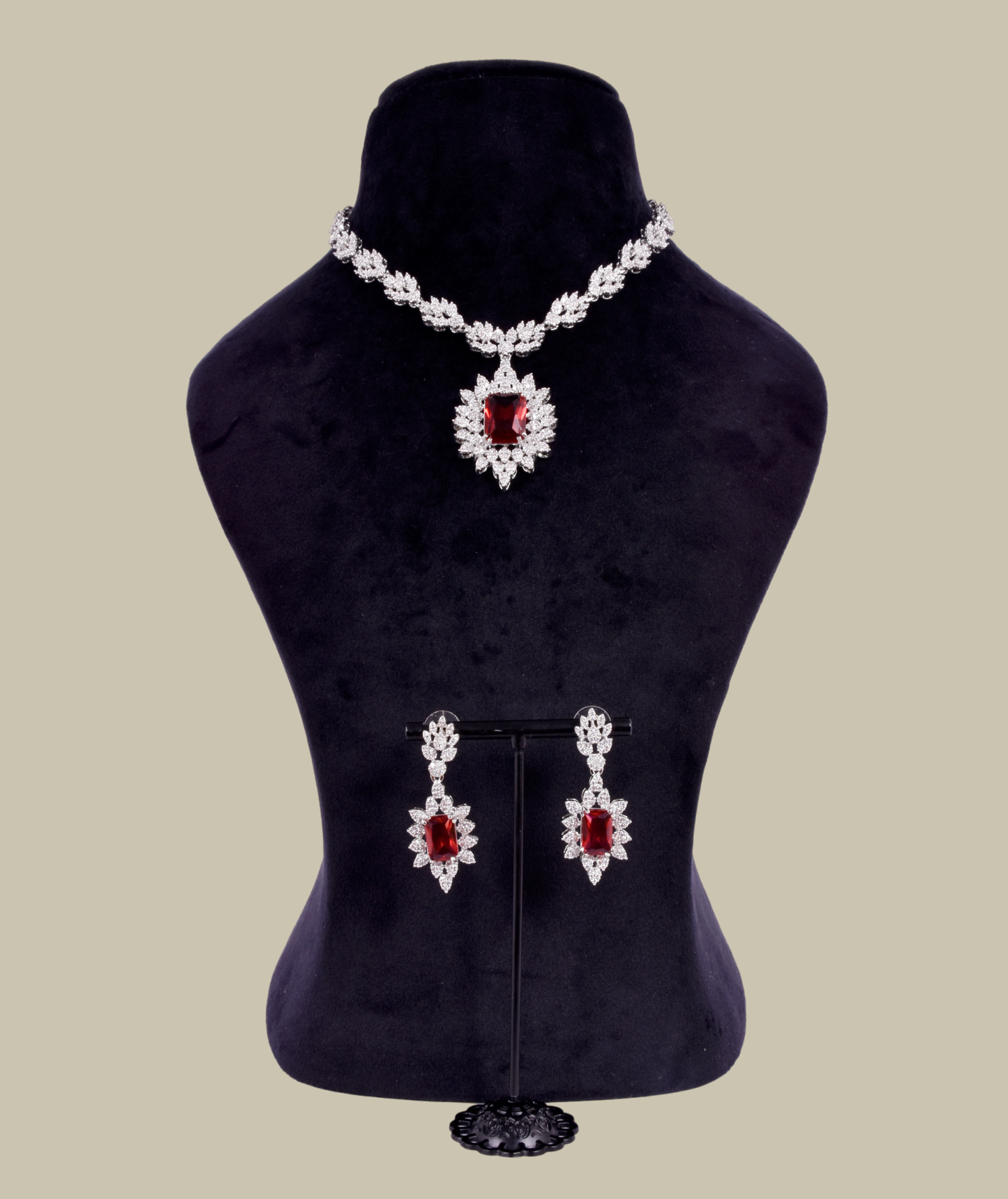 AD Necklace With Earrings