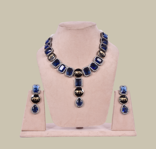 AD Necklace With Uncut Stones