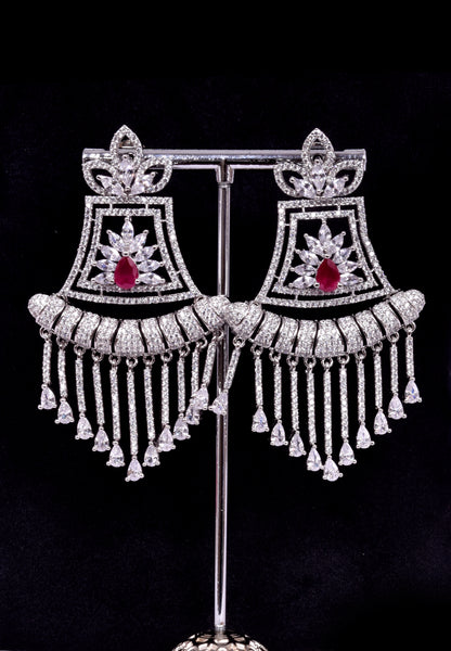 Chandelier Earrings With Zircon